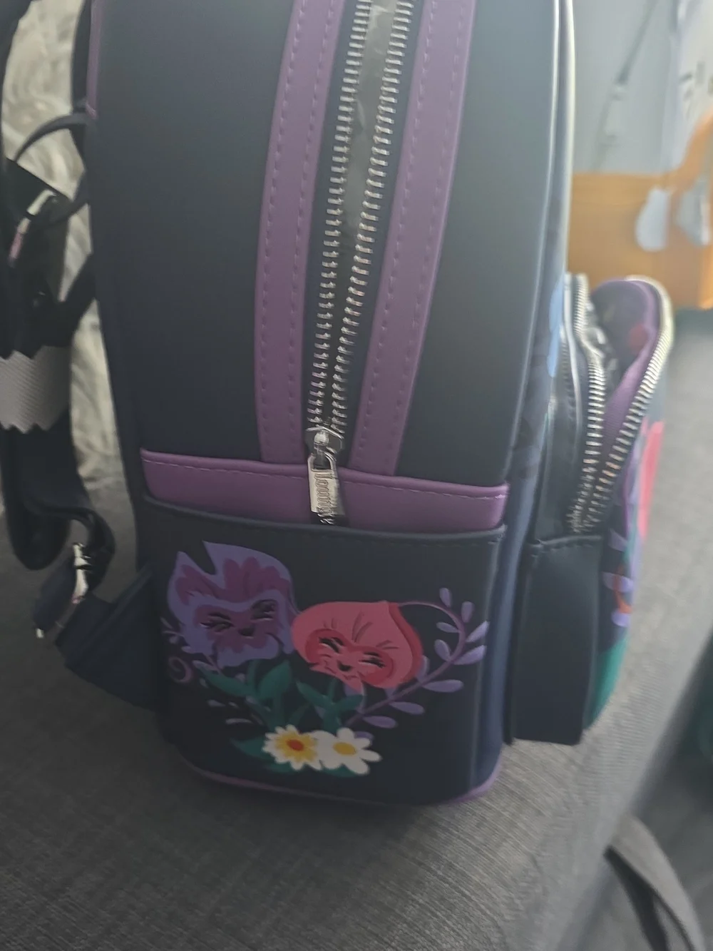Disney x Loungefly Hard Tag Alice in Wonderland Purple Floral Mini Backpack